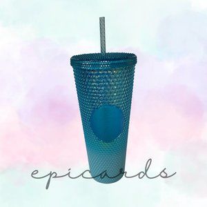 Starbucks 2023 Blue Glacier Gradient/Ombre Bling Cold Cup Tumbler Venti 24oz
